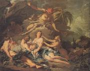 Francois Boucher Mercury confiding Bacchus to the Nymphs oil painting on canvas